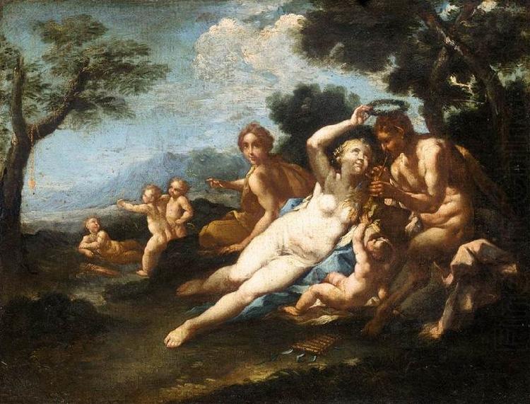 Michele Rocca Satyr Crowned by a Nymph china oil painting image